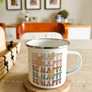 Printed personalised stainless steel military mug