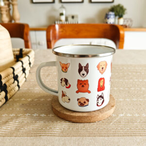 Printed personalised stainless steel military mug