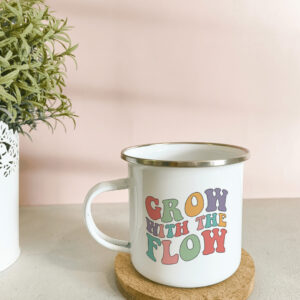 Printed personalised stainless steel military mug