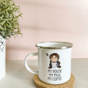 Printed personalised stainless steel military mug