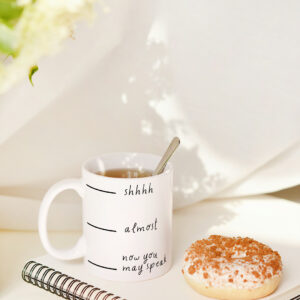 Ceramic Motivational Coffee Mug – Coffee First, Talk Later